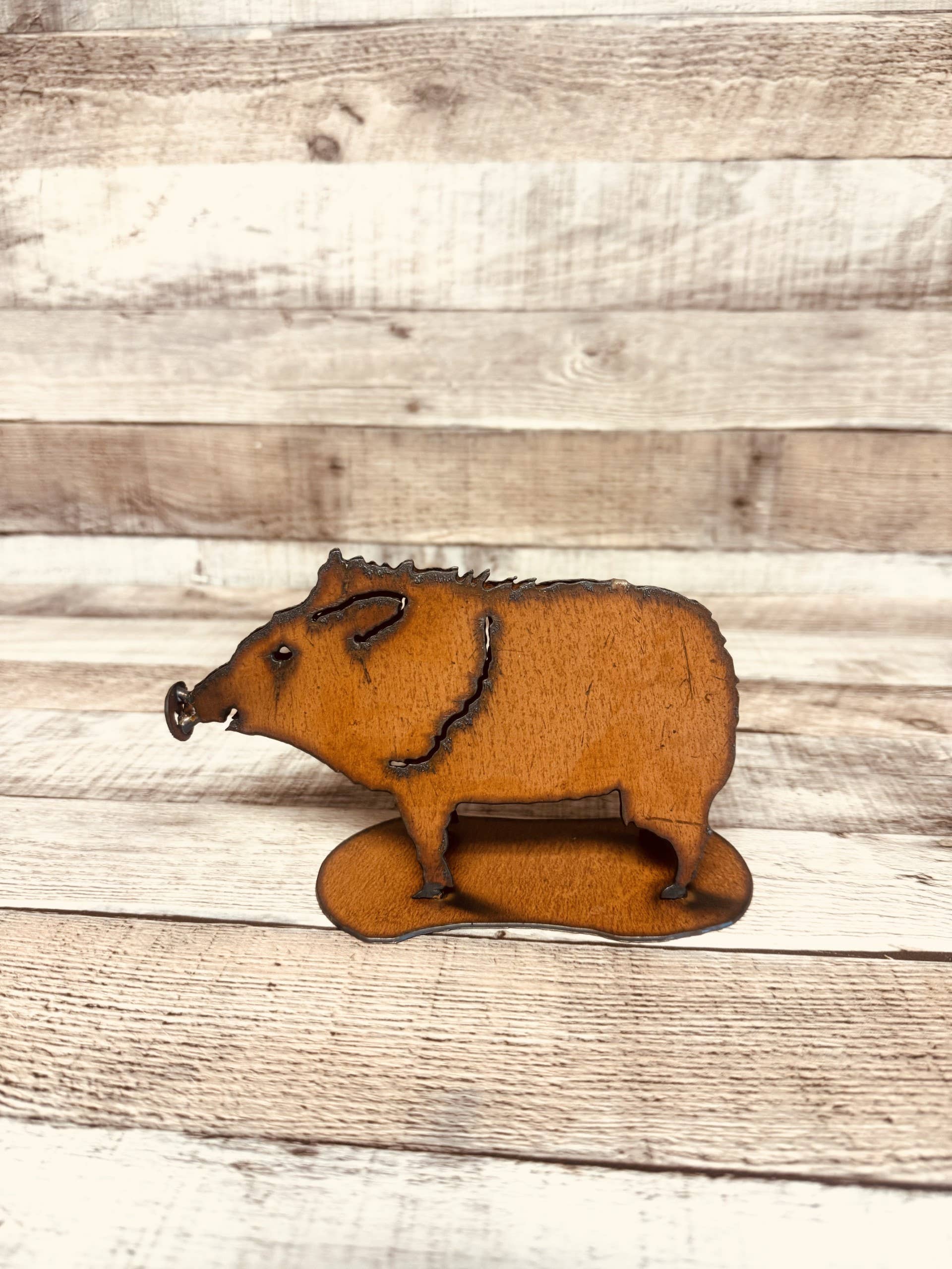 Javelina Yard Art Small Rustic Metal Garden Yard Art Universal