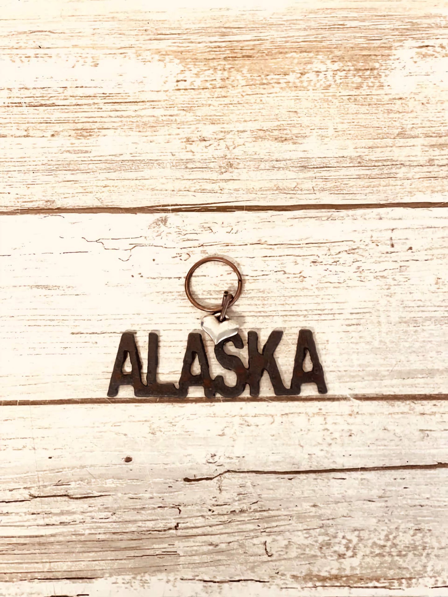 Alaska Word Key Chain
