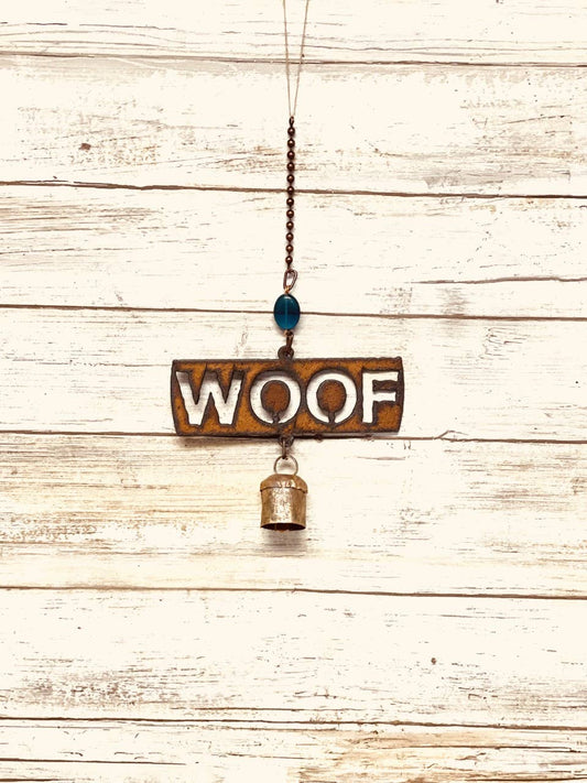 Woof Bell Dog Lover Memorial Pet lover Garden Bell Chime