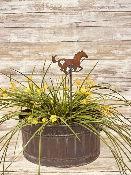 Horse with Heart Western Garden Plant Stake