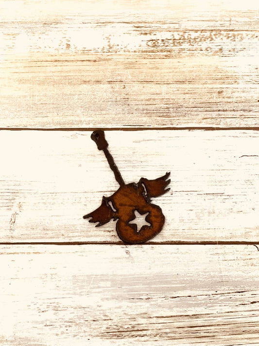 Winged Guitar With Star Charm