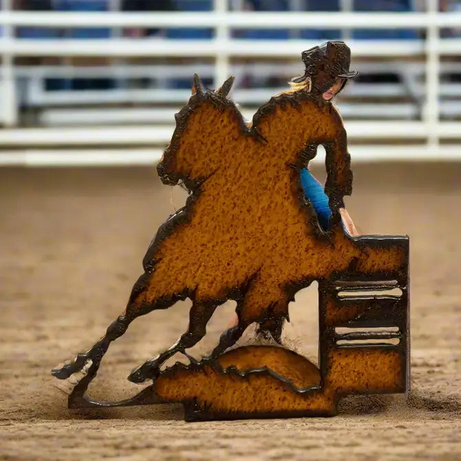 Barrel Racer Doodad Western Rodeo Standing Figurine USA MADE