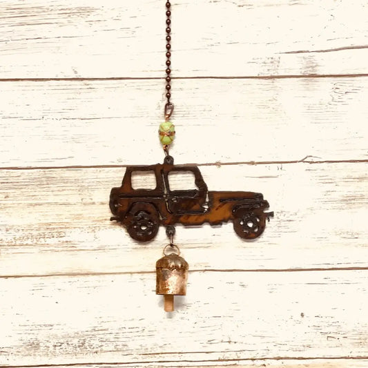 Jeep Rustic Metal Bell Garden Chime