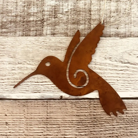 Spirit Hummingbird Rustic Metal Southwestern Desert Ornament
