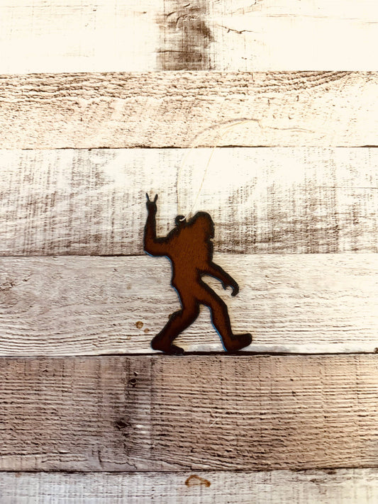 Bigfoot Yeti Sasquatch with Peace Washington Ornament