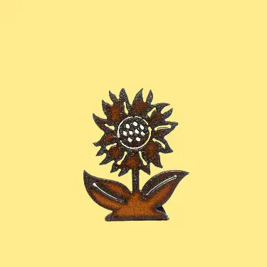 Sunflower Doodad Rustic Metal Garden Standing Figurine
