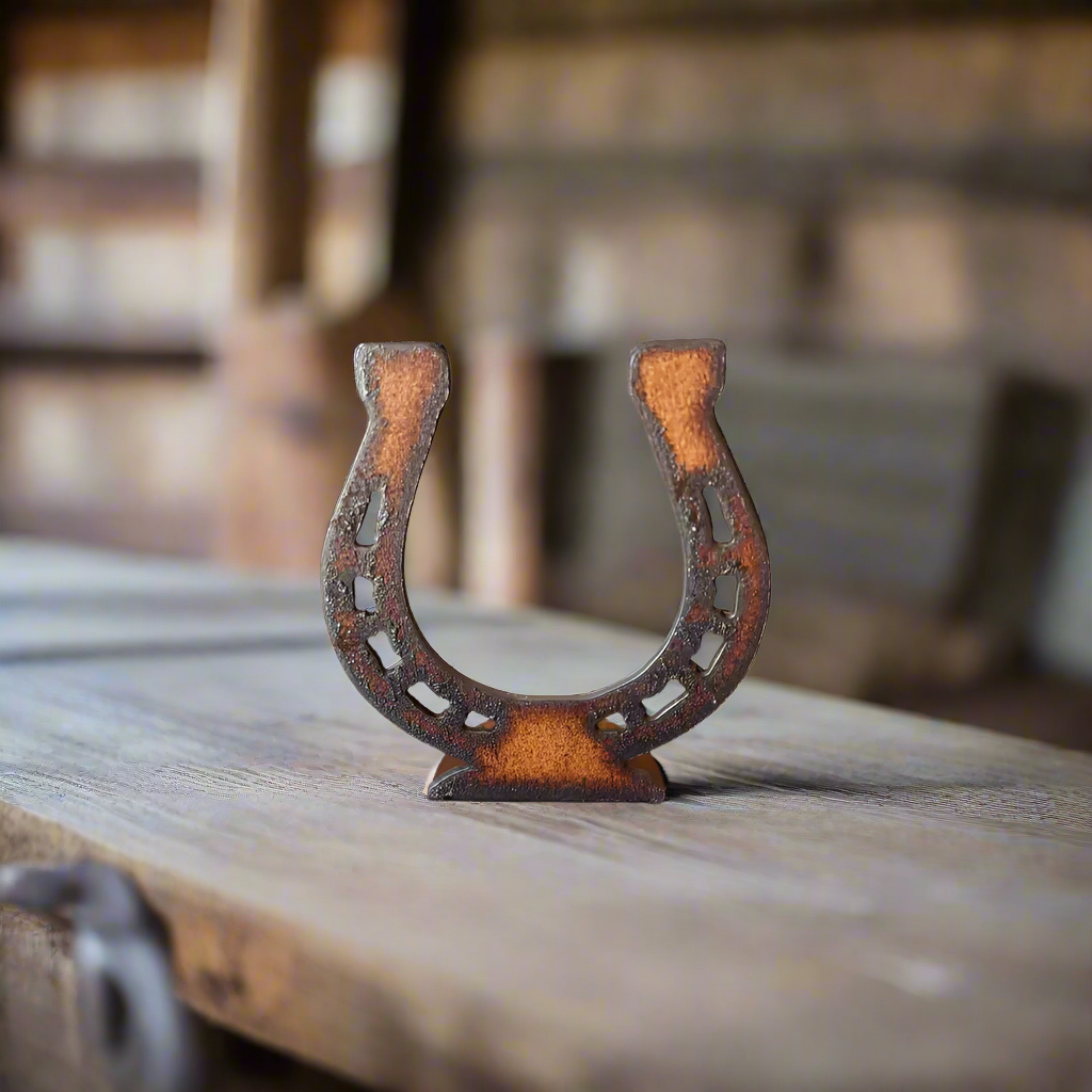 Horseshoe Rustic Western Doodad Standing Tabletop Figurine
