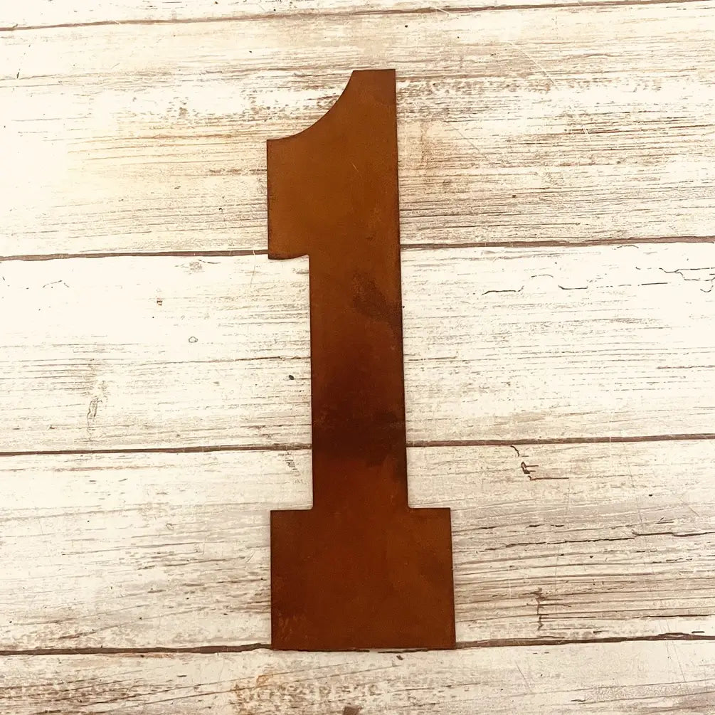 Metal House Number 1 Metal Rustic 8 Inch Garden Outdoor DIY