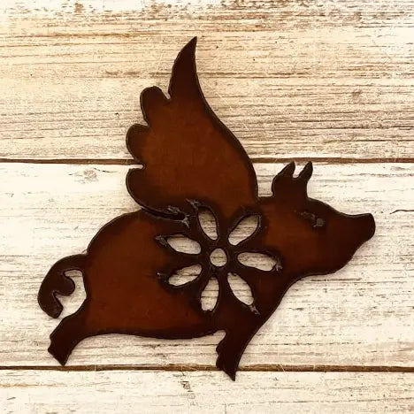 Flying Pig GARDEN FRIEND Magnet