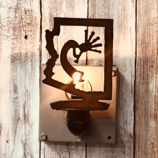 Arizona Outline with Kokopelli Native Flute Plater Nightlight