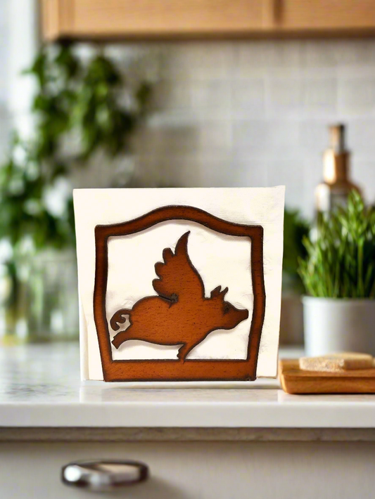 Flying Pig Whimsical Napkin Holder