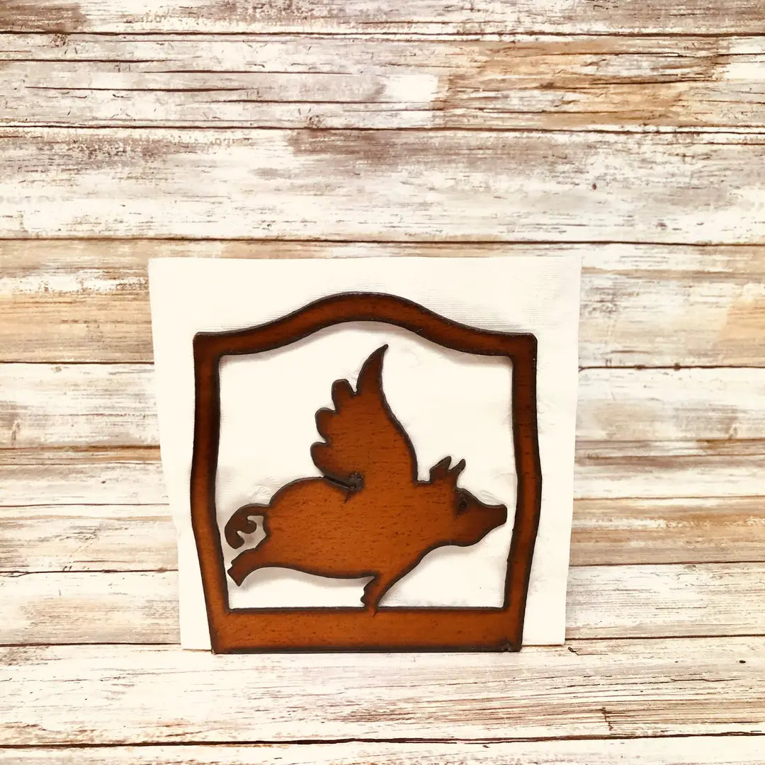Flying Pig Whimsical Napkin Holder