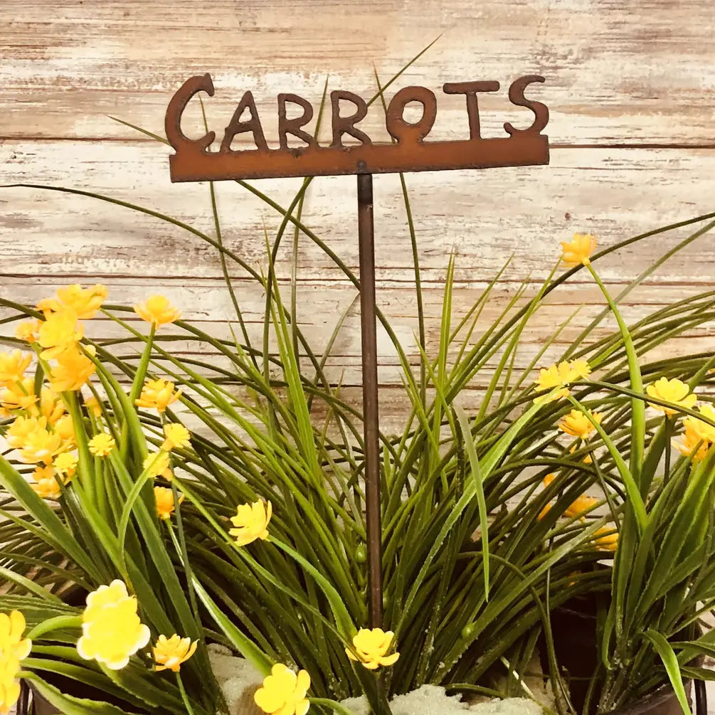 Carrots Garden Vegetable Marker Plant Stake