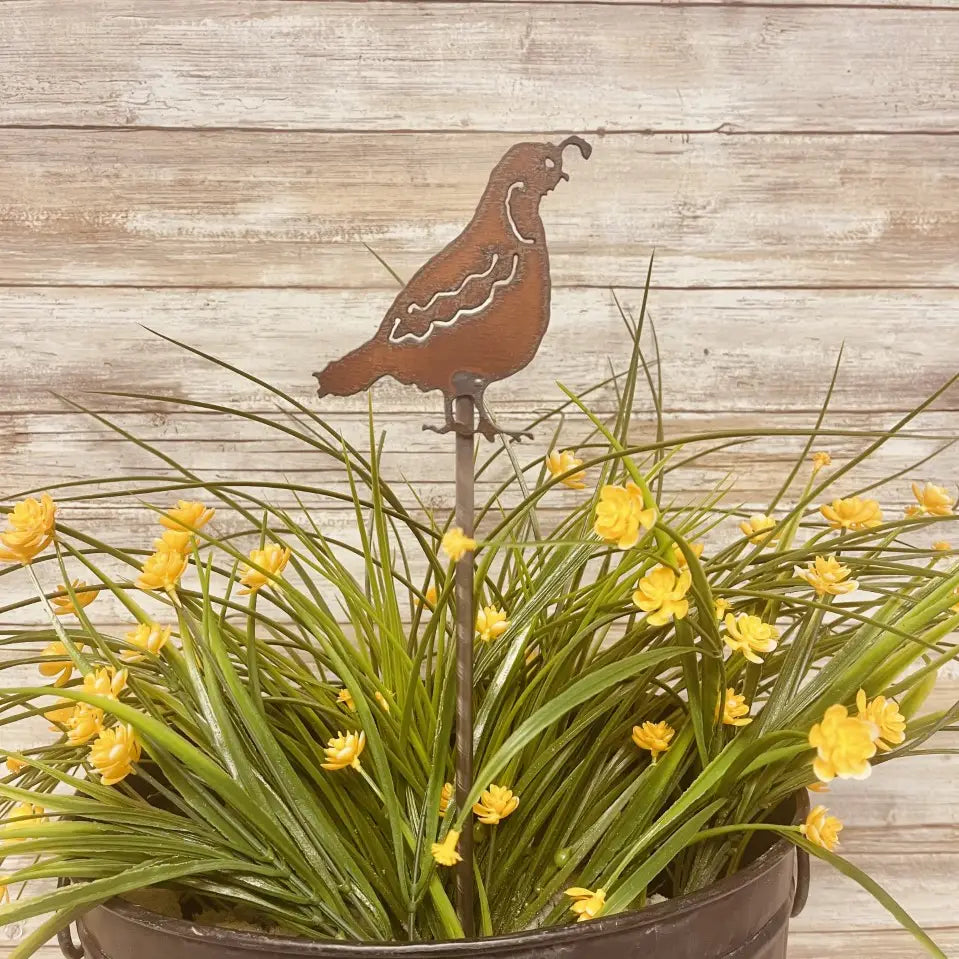 Quail southwest Garden  Plant Stake