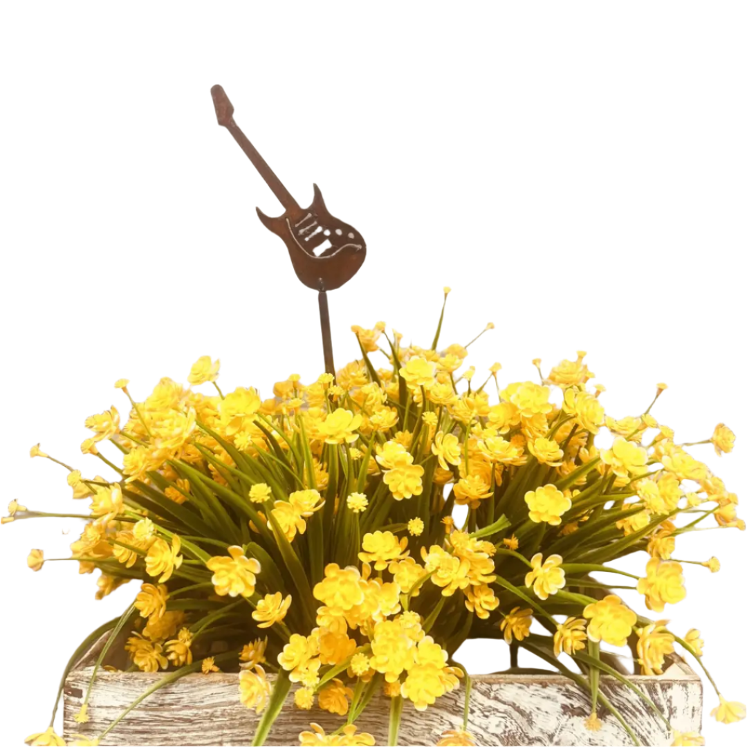 Electric Guitar Rustic Metal Plant Stick