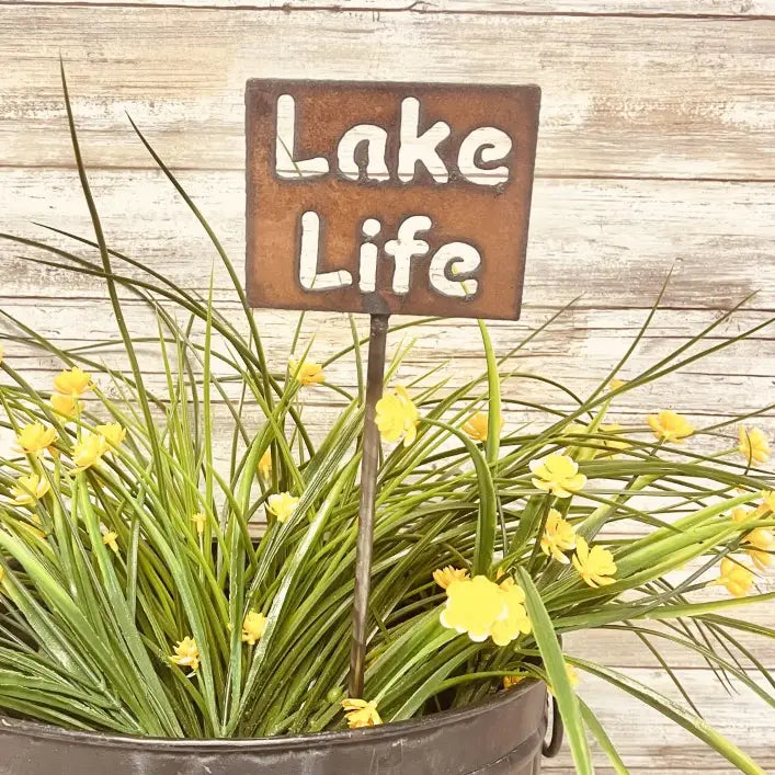 Lake Life Plant Stake Plaque Nautical Lake Garden