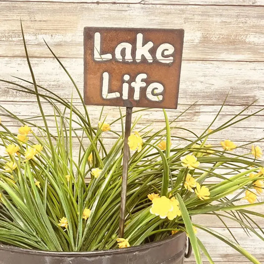 Lake Life Plant Stake Plaque Nautical Lake Garden