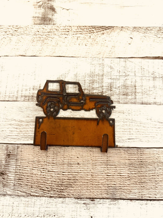 Jeep Double Key Hook Rustic Metal Hook Jeep Lover