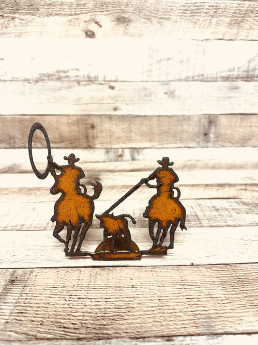 Team Roper Rustic Doodad Rodeo Western Standing Figurine