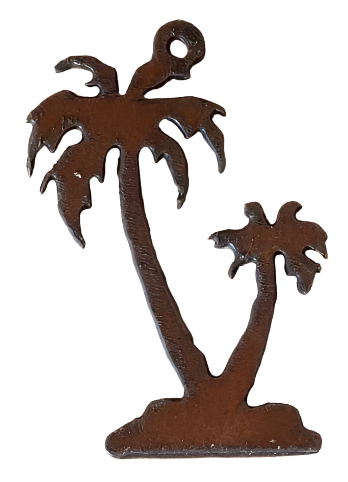 Double Palm Tree Charm Sea Life Nautical Pendant