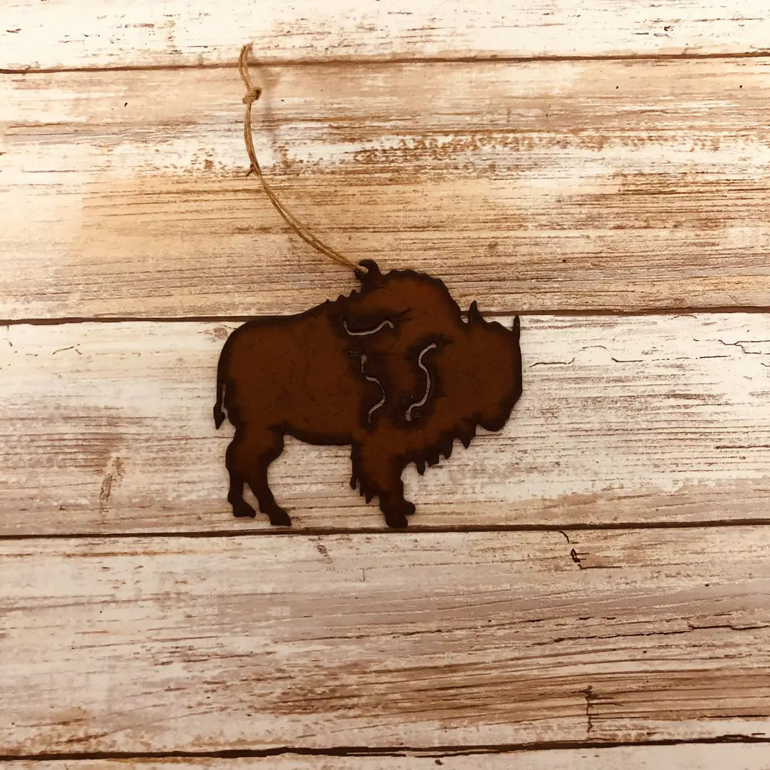 Buffalo Lodge Bison Rustic Ornament