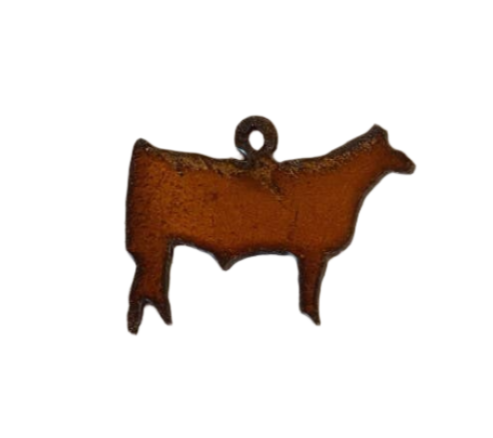 Show Steer Charm Pendant Made In The USA Rustic Metal DIY