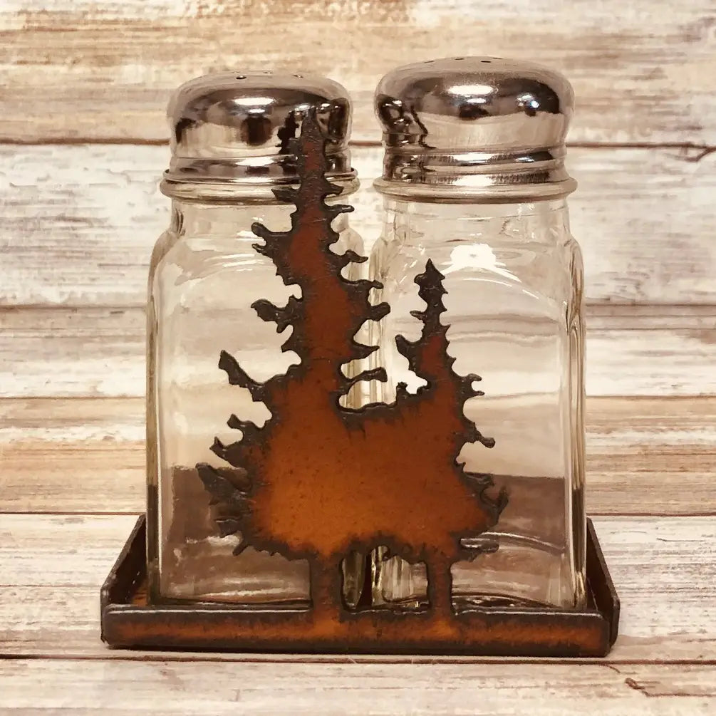 Double Pine Tree Lodge Salt N Pepper Shaker
