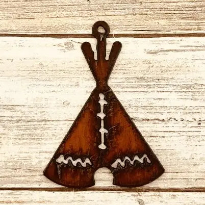 Teepee Native Rustic Southwest Charm Pendant
