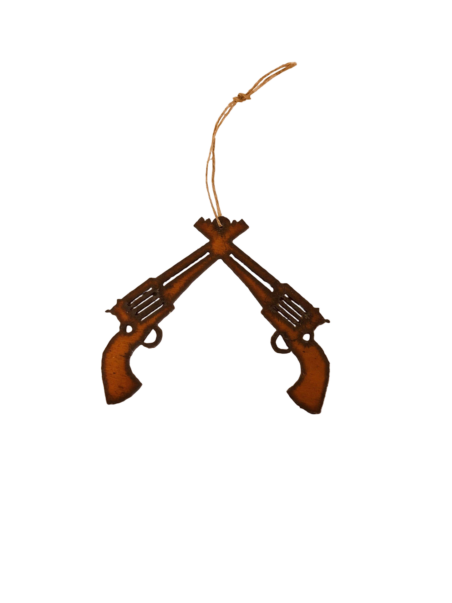 Double Guns Western Rustic Rodeo Ornament