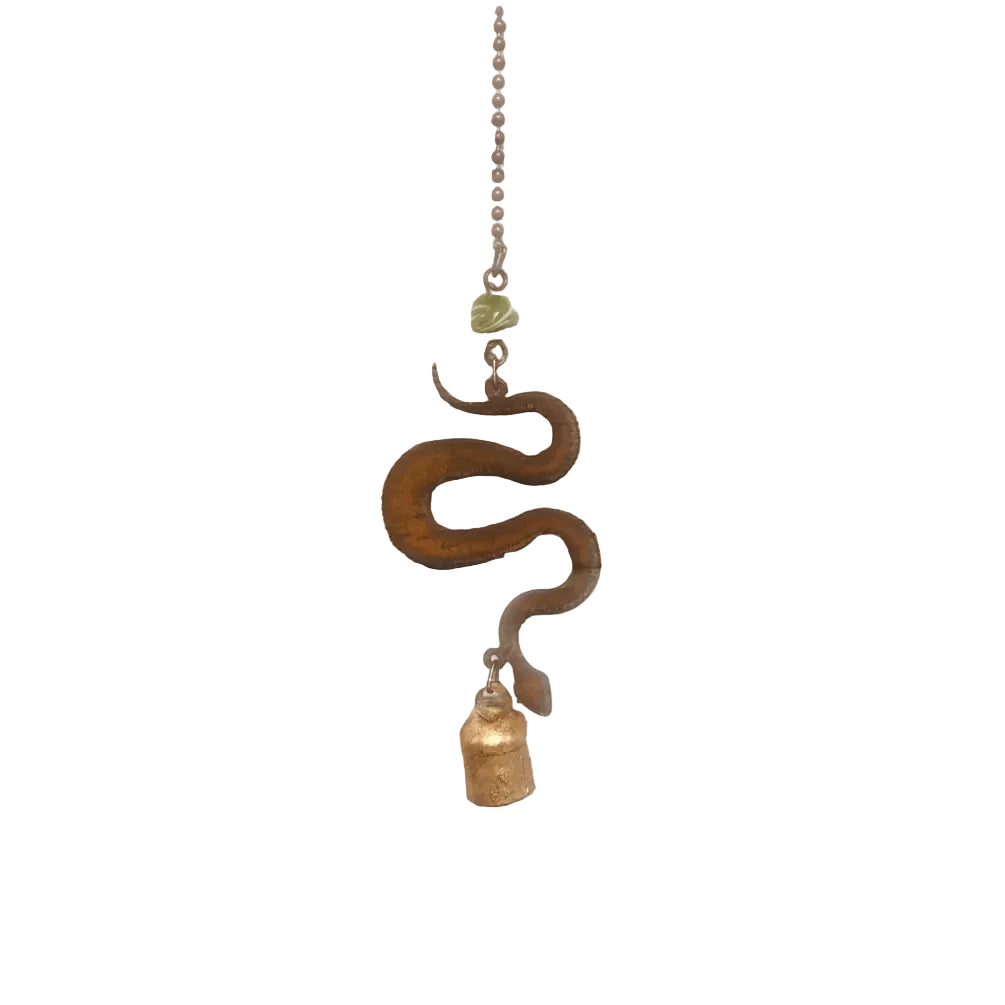 Snake Rustic Metal Garden Bell Charm Desert Gift