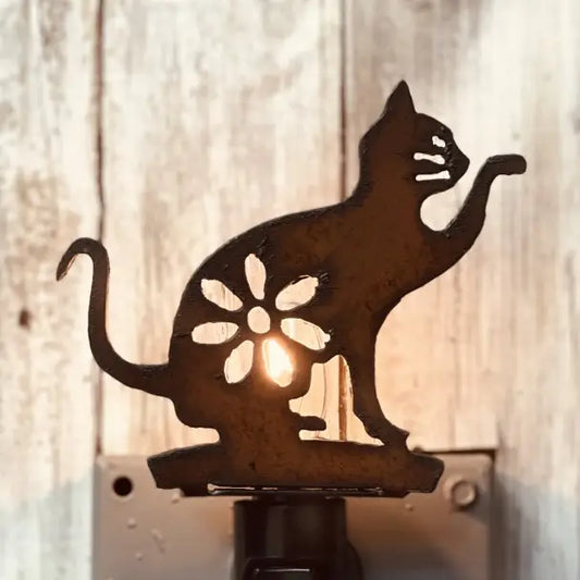 Cat GARDEN FRIEND Nightlight Image Kitty Pet Gift