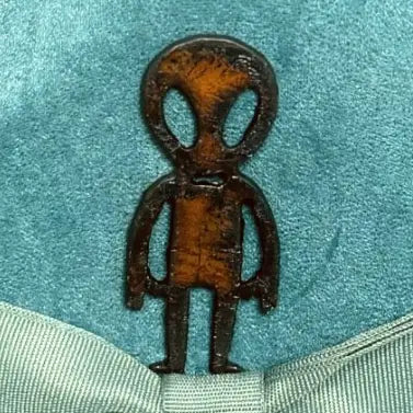 Alien Hat Pin rustic Metal Hat Bar Gift Made in USA