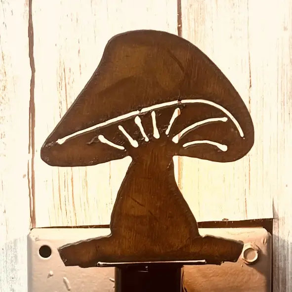 Mushroom #1 Rustic Metal Night Light Garden Fungi Gift