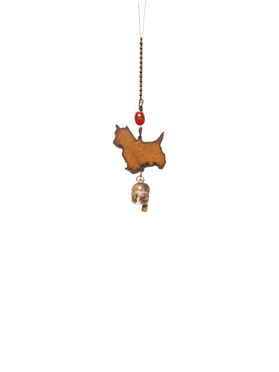 Yorkshire Terrier Bell Rustic Garden Pet Breed Chime