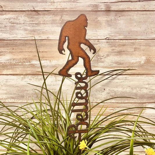 Bigfoot Yeti Sasquatch Believe Garden Plant Stake