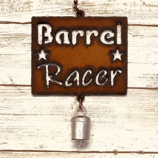 Barrel Racer Bell Rustic Rodeo Garden Chime