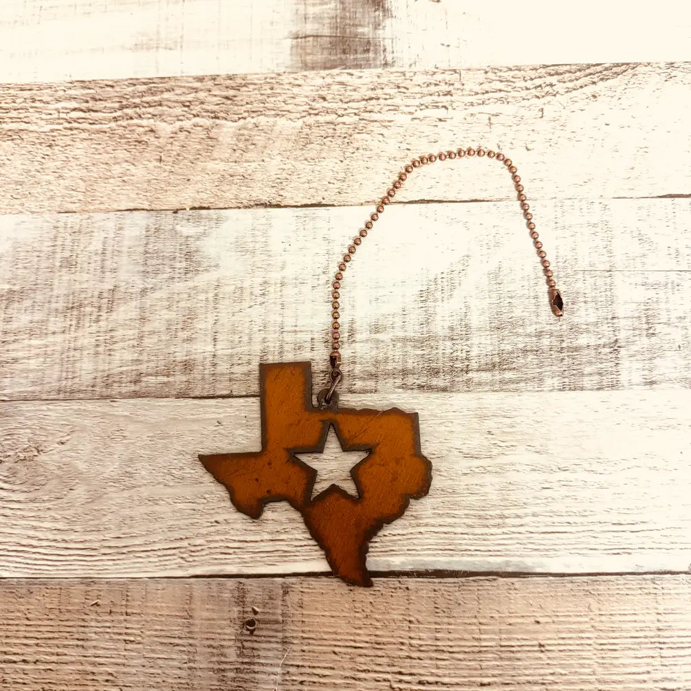 Texas State with Star Americana Ceiling Fan Pull