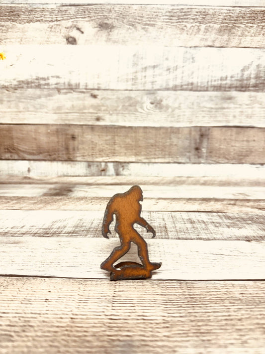 Bigfoot Add On Rustic Metal Yeti Sasquatch Tabletop Figurine