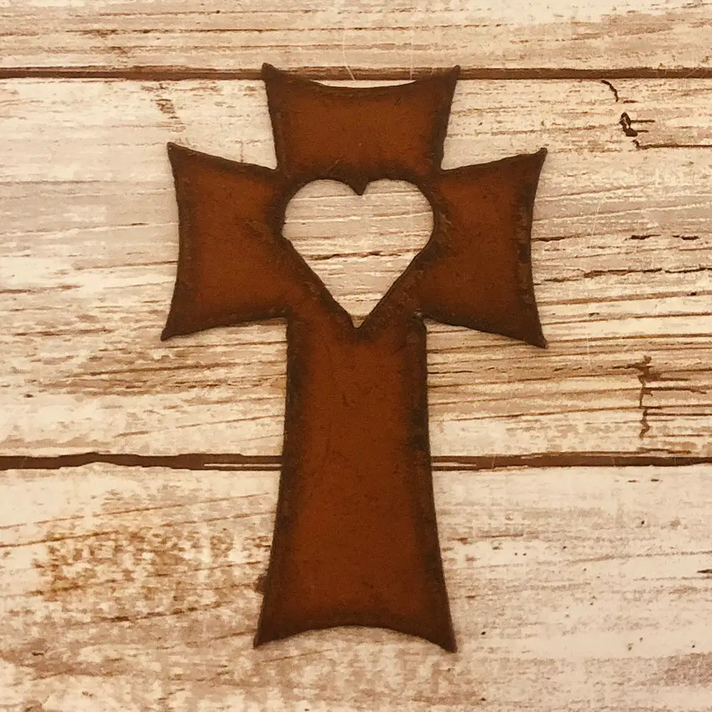 Cross with Heart Magnet