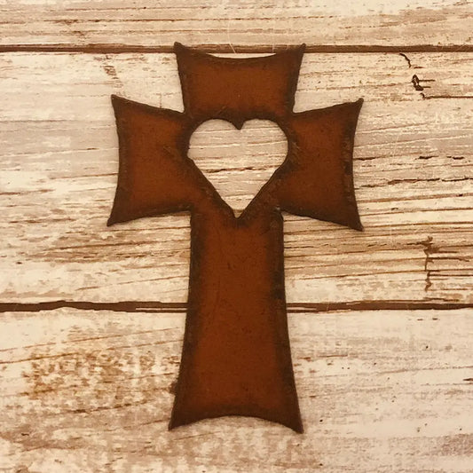 Cross with Heart Magnet