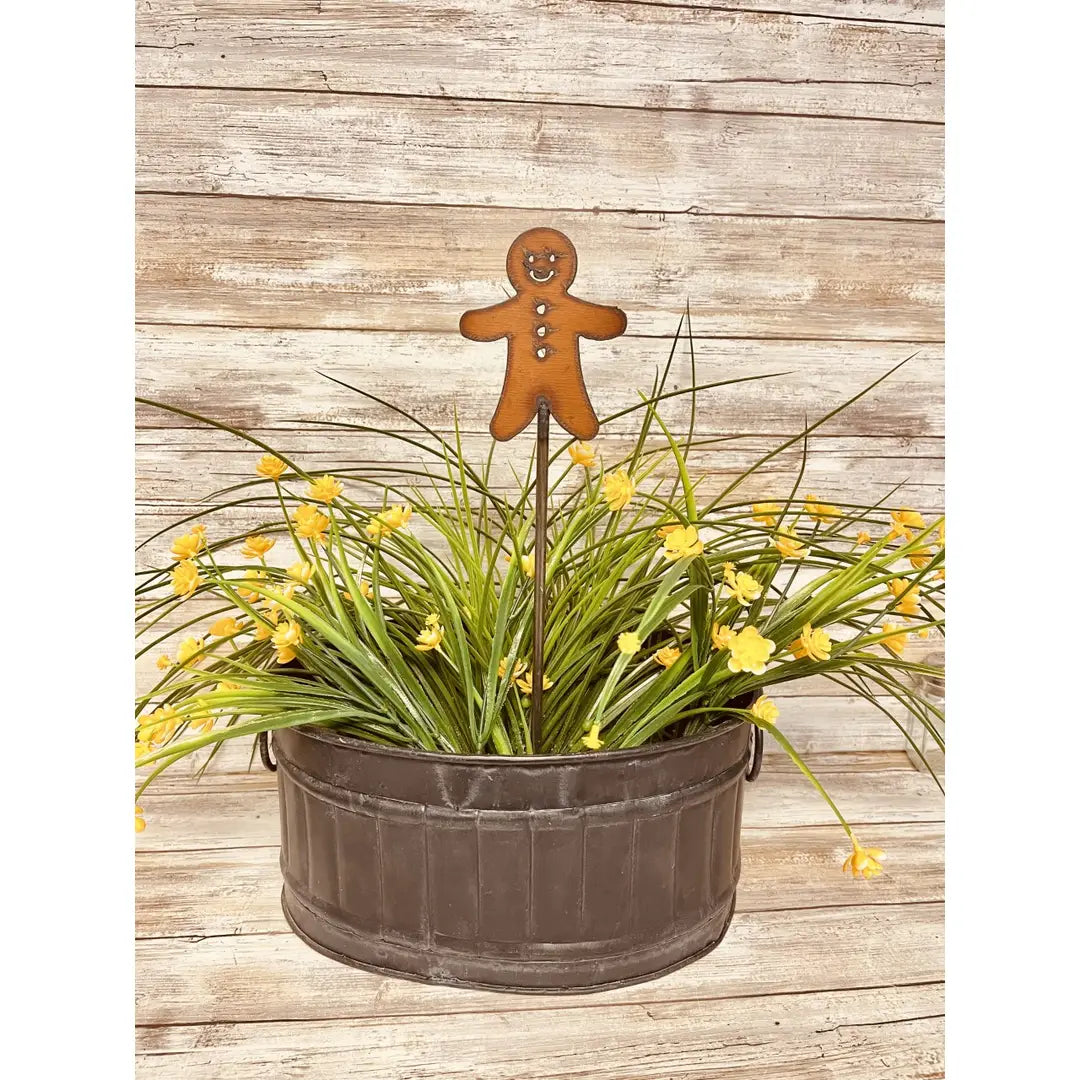Gingerbread Man Garden Plant Stake