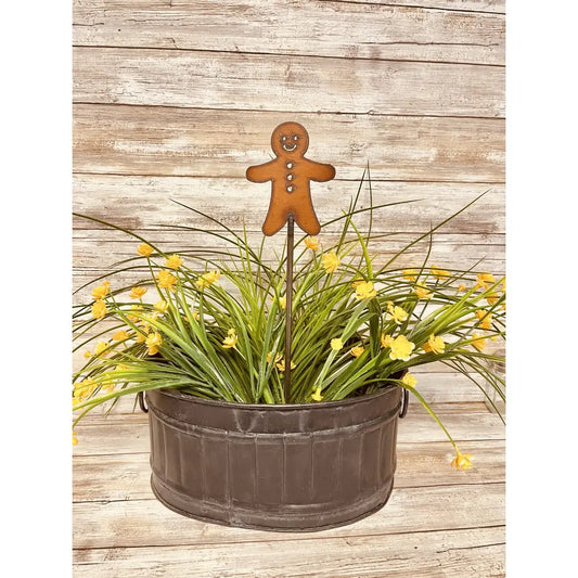 Gingerbread Man Garden Plant Stake