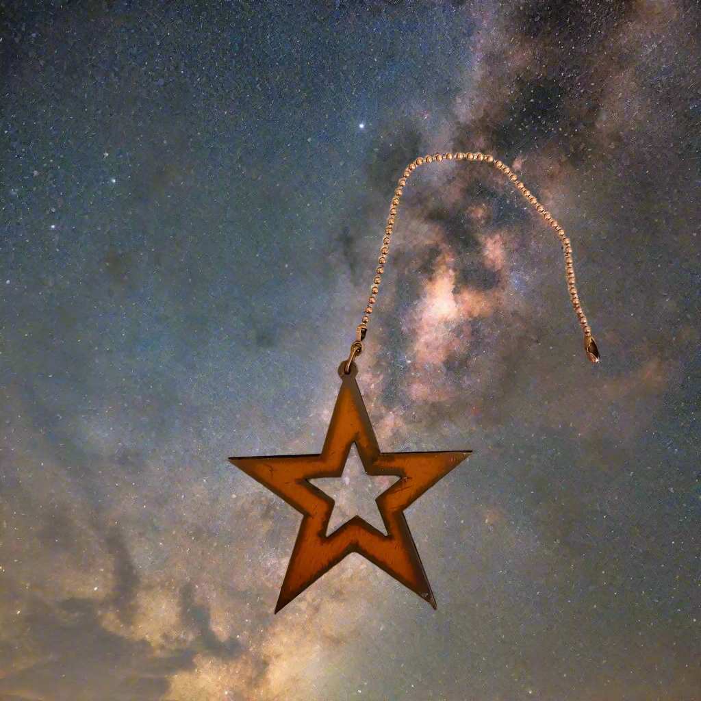 Star within Star Celestial Space Ceiling Fan Pull