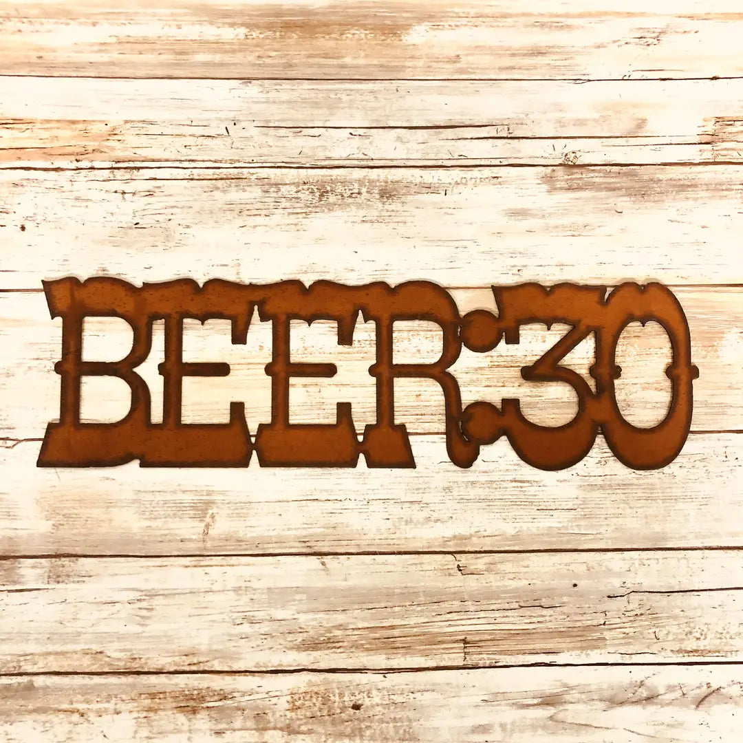 Beer 30 Western Bar Sign