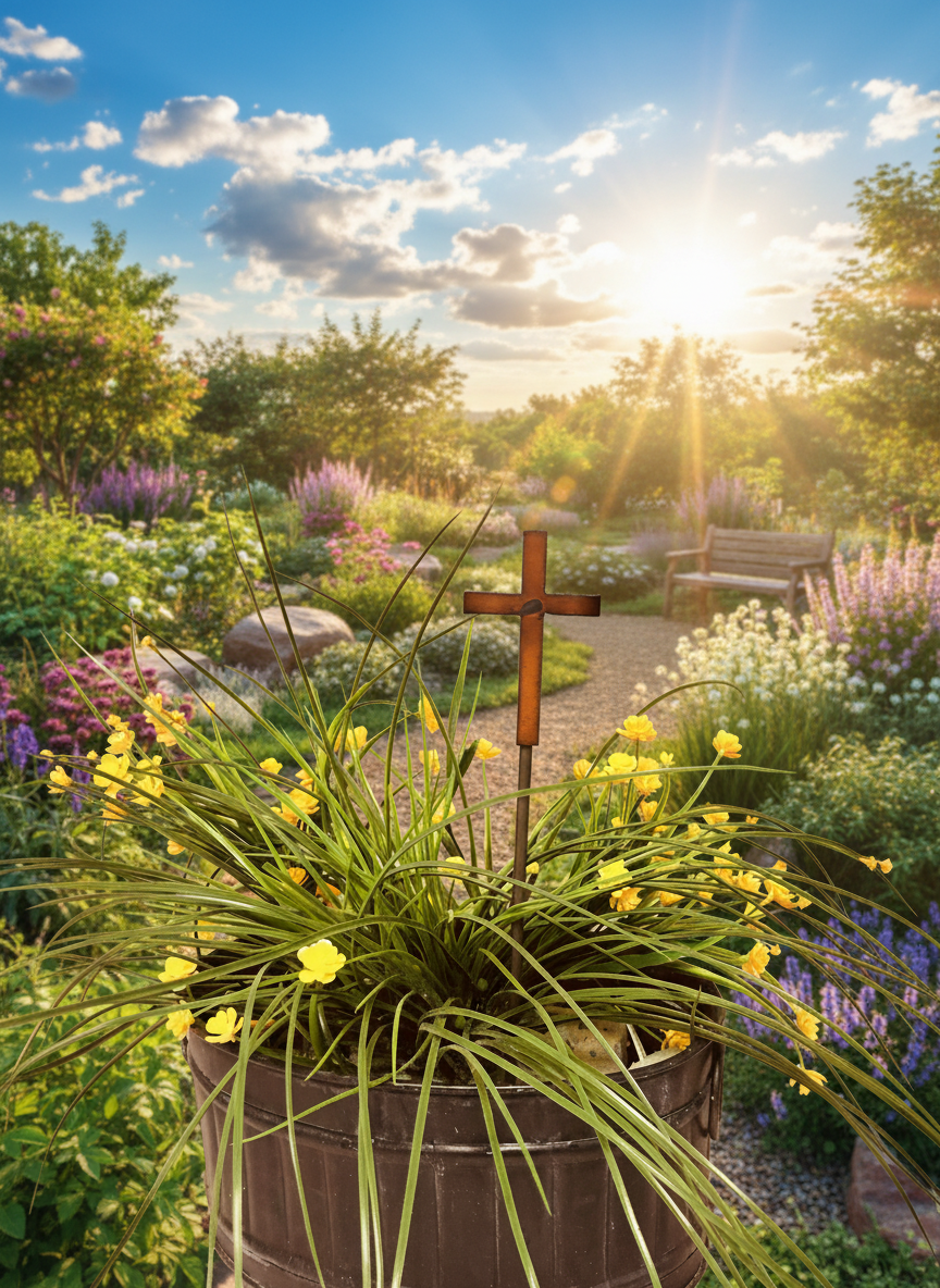 Simple Cross Garden Plant Stake