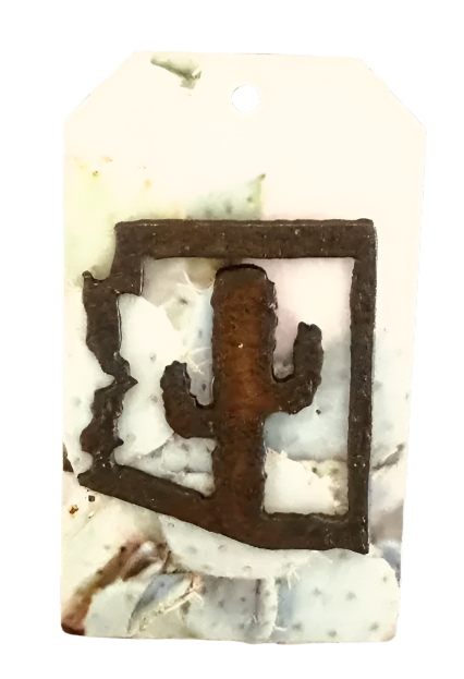 ARIZONA Outline With Cactus Southwest Hat Pin Hat Bar Gift