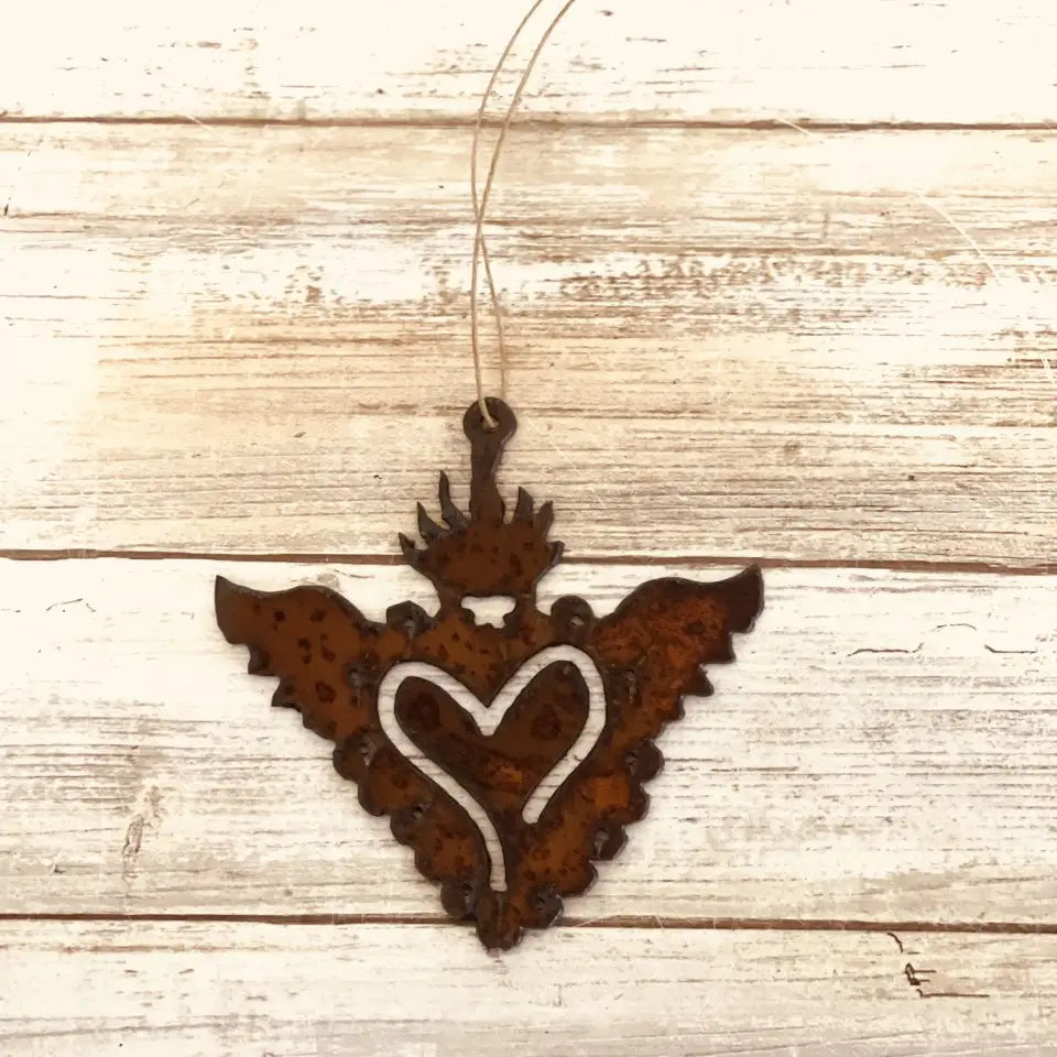 Milagro Heart With Wings Ornament