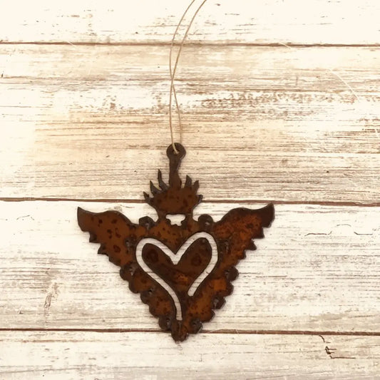 Milagro Heart With Wings Ornament