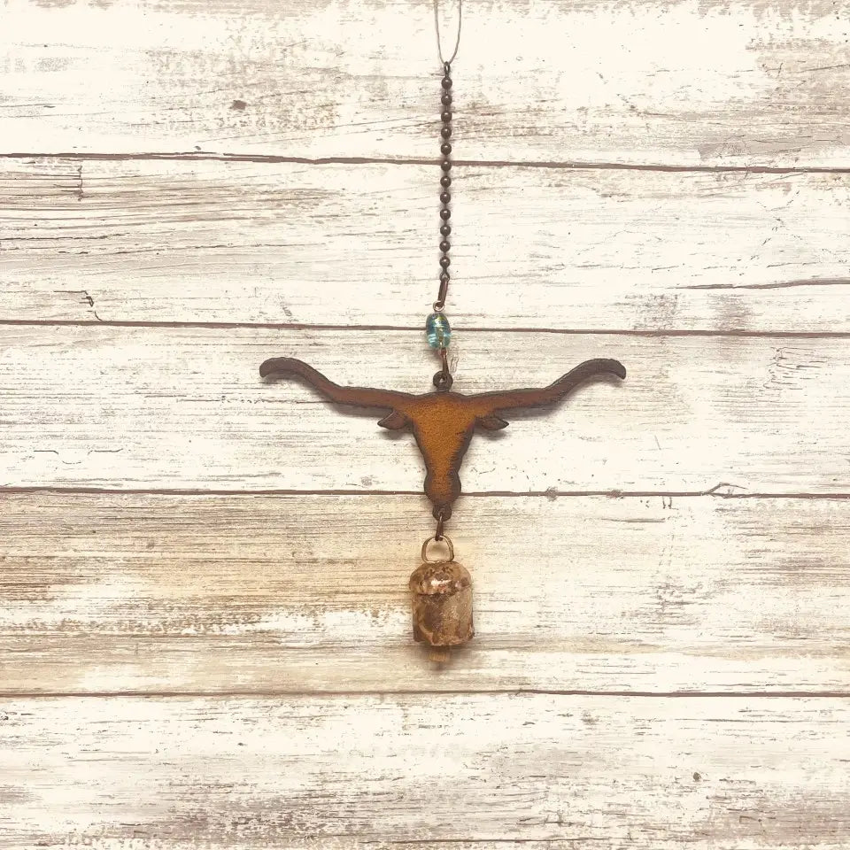 Steer Head Longhorn Texas Gift Western Bell Garden Chime