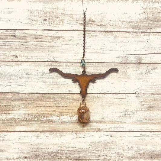Steer Head Longhorn Texas Gift Western Bell Garden Chime